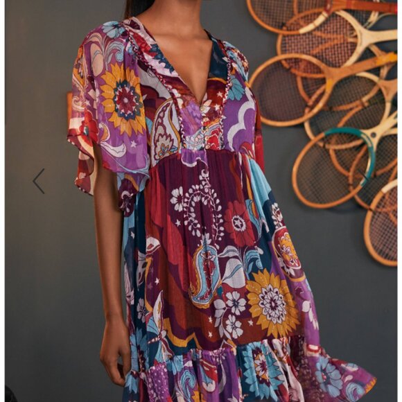 NWT Johnny Was Margareta Mini Dress Size Large Color Tavie Retail $365 - Picture 2 of 16